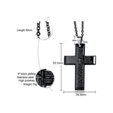 Men's Prayer Cross Pendant
