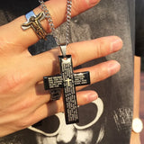 Men's Prayer Cross Pendant