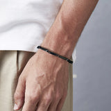 Men's Geometric Rhombus Chain Bracelet, Stainless Steel Wristband