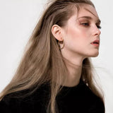 Large Hoop Earrings for Women, Stainless Steel Round Ear Gift Jewelry
