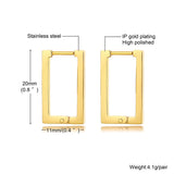Minimalist Square Hoop Earrings for Women