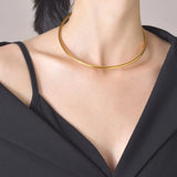 Minimalist Stainless Steel 4MM Chain Choker Necklace