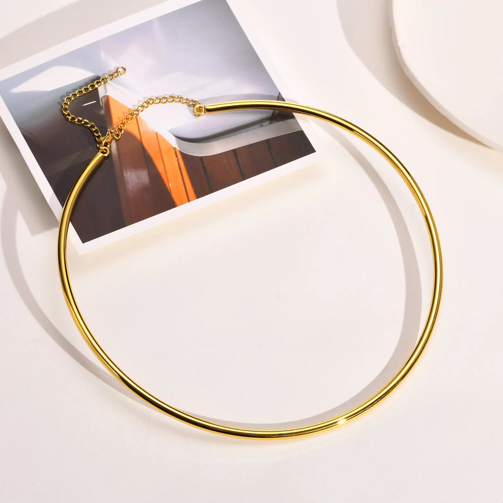 Minimalist Stainless Steel 4MM Chain Choker Necklace