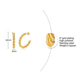 Steel Hoop Earrings Women Stainless Party Circle Earrings