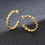 Steel Hoop Earrings Women Stainless Party Circle Earrings
