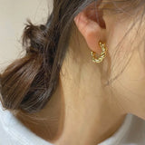 Steel Hoop Earrings Women Stainless Party Circle Earrings