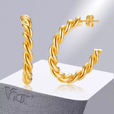 Steel Hoop Earrings Women Stainless Party Circle Earrings