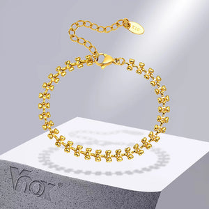 Stainless Steel Bow-knot Chain Bracelet Women's Jewelry