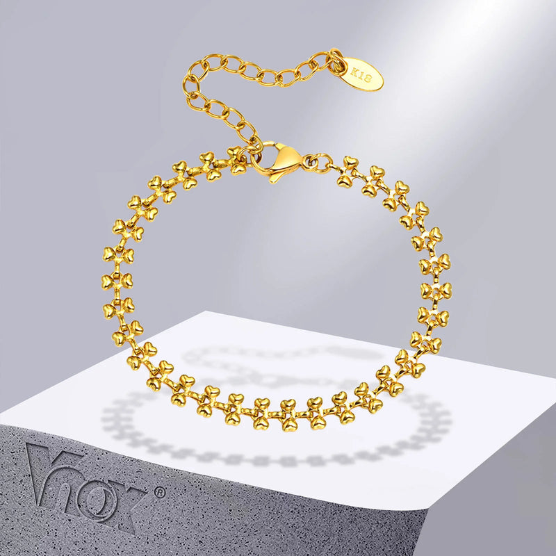 Stainless Steel Bow-knot Chain Bracelet Women's Jewelry