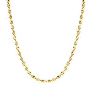 Rugby Balls Beads Choker Necklace, Gold Stainless Steel Collar Jewelry
