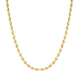 Rugby Balls Beads Choker Necklace, Gold Stainless Steel Collar Jewelry
