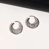 Nordic Viking Knot Hoop Earrings, Stainless Steel Huggies