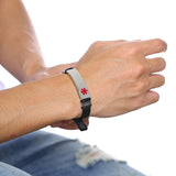 Customizable Medical Alert ID Bracelet Mesh Band Watch Type 1 Diabetes