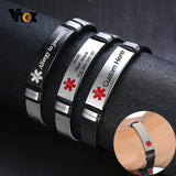 Customizable Medical Alert ID Bracelet Mesh Band Watch Type 1 Diabetes