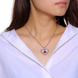 Medical Alert ID Heart Necklace Stainless Steel Reminder Jewelry