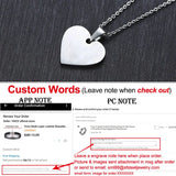 Medical Alert ID Heart Necklace Stainless Steel Reminder Jewelry