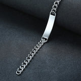 Personalized Stainless Steel Link Chain Bracelet for Women Men
