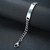 Personalized Stainless Steel Link Chain Bracelet for Women Men