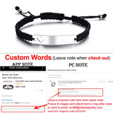 Personalized Couple Bracelets Hollow Heart Stainless Steel