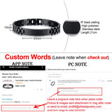 Personalized Heart Quotes to Dad Men Bracelet Stainless Steel Casual Gents