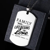 Personalized Image Necklaces Stainless Steel Dog Tag Pendant