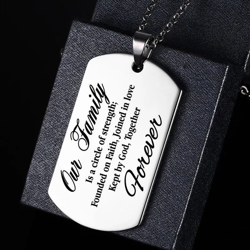 Personalized Image Necklaces Stainless Steel Dog Tag Pendant