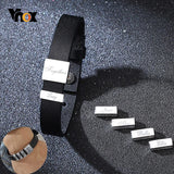 Personalized Names Bracelets Leather Men's Bangle