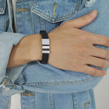 Personalized Names Bracelets Leather Men's Bangle