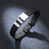 Personalized Names Bracelets Leather Men's Bangle