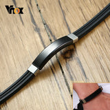 Personalized Stainless Steel ID Bracelets for Men Women
