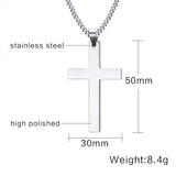 Philippians 4:13 Cross Pendant Stainless Steel Necklace for Men