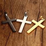 Philippians 4:13 Cross Pendant Stainless Steel Necklace for Men