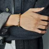 Punk Heavy Byzantine Chain Men's Bracelet Solid Thick Metal Stainless Steel