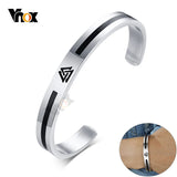 Punk Nordic Vikings Cuff Bangles Bracelets for Men
