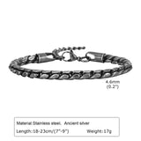 Rock Punk Stainless Steel Chain Bracelet for Men