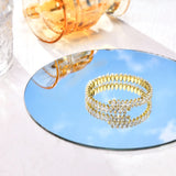 Vintage Women Cuff Bracelet, Bling CZ Stone Bangle