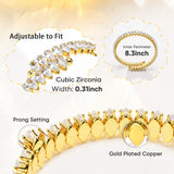 Vintage Women Cuff Bracelet, Bling CZ Stone Bangle