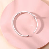 Shinny Bling Cross Bangle Stainless Steel Cuff Bracelet