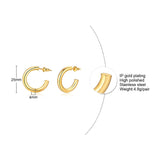Hoop Earrings for Women Birthday Party Stainless Steel Ear Jewelry