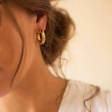Hoop Earrings for Women Birthday Party Stainless Steel Ear Jewelry
