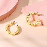 Hoop Earrings for Women Birthday Party Stainless Steel Ear Jewelry