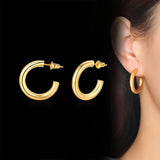 Hoop Earrings for Women Birthday Party Stainless Steel Ear Jewelry