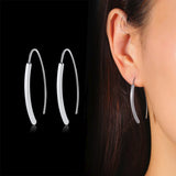 Stainless Steel Line Earrings for Women Minimalist Lady Earrings