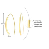 Stainless Steel Line Earrings for Women Minimalist Lady Earrings