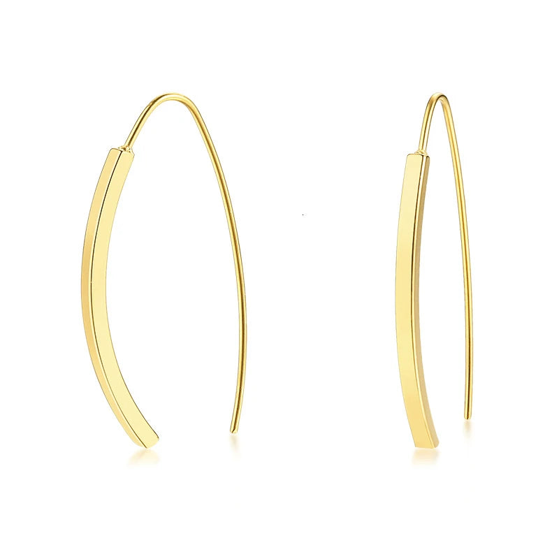 Stainless Steel Line Earrings for Women Minimalist Lady Earrings