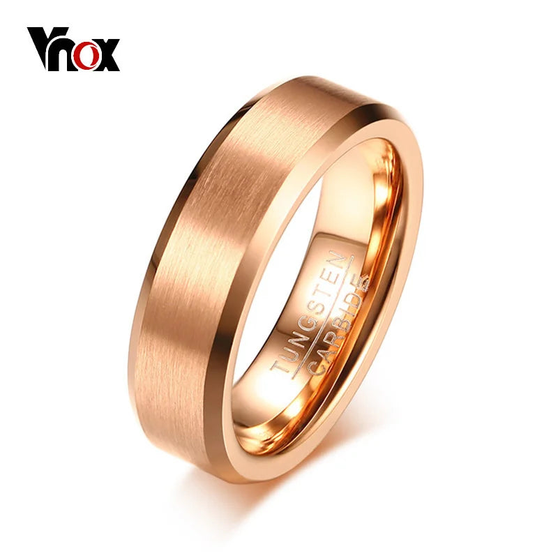 Men's Tungsten Wedding Band Rose Matt Surface US Size 8 9 10 11 12