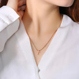 Small Cross Charm Women Necklaces Stainless Steel Religious Christ Jewelry