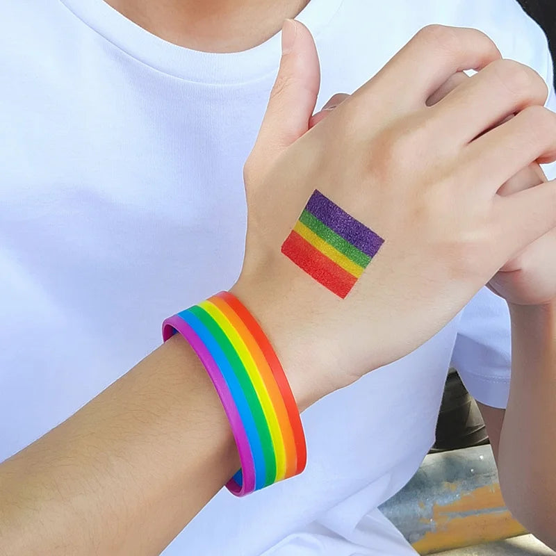 Rainbow Silicone Bangle LGBTQ Pride Wristband