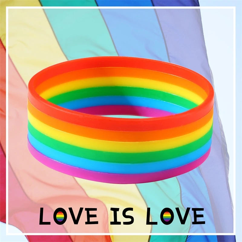 Rainbow Silicone Bangle LGBTQ Pride Wristband