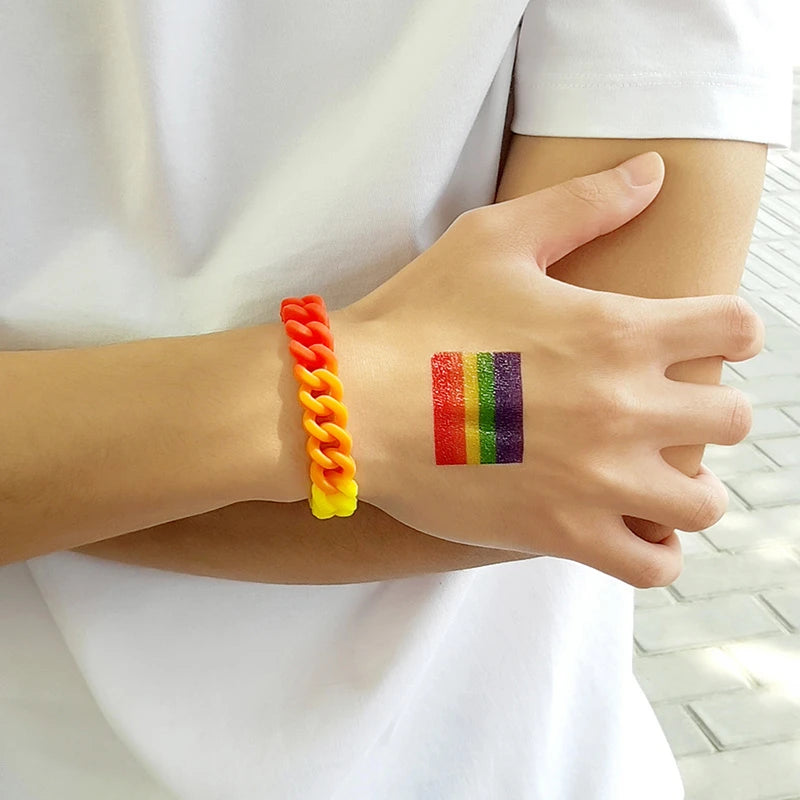 Rainbow Silicone Bangle LGBTQ Pride Wristband